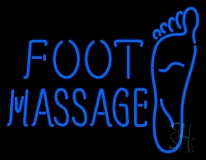Blue Foot Massage Neon Sign