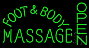 Foot And Body Massage Open Neon Sign
