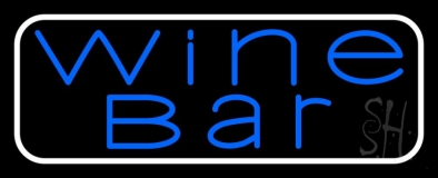 Blue Wine Bar Neon Sign