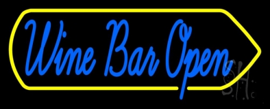 Cursive Wine Bar Open Neon Sign