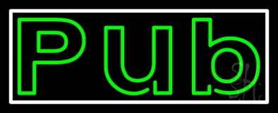 Double Stroke Cursive Pub Neon Sign
