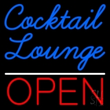 Cursive Cocktail Lounge Open 1 Neon Sign