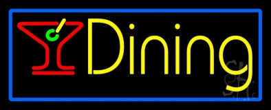 Dining With Martini Glass 1 Neon Sign