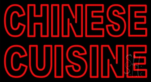 Red Chinese Cuisine 1 Neon Sign