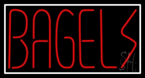 Bagels With White Border Neon Sign