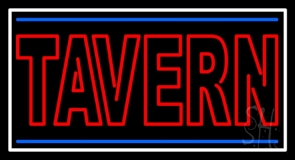 Double Stroke Red Tavern Neon Sign