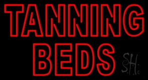 Double Stroke Tanning Beds Neon Sign