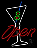 Martini Glass Bar Open Neon Sign