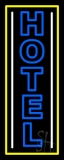 Vertical Blue Double Stroke Hotel 1 Neon Sign