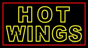 Double Stroke Hot Wings Neon Sign