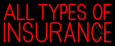 All Types Insurance Neon Sign