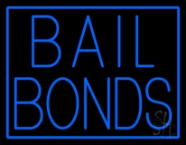 Blue Bail Bonds Neon Sign