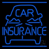 Blue Car Insurance Logo Neon Sign