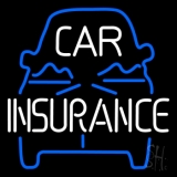Blue Car Insurance Neon Sign