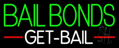 Green Bail Bonds Get Bail Neon Sign
