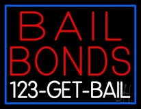 Red Bail Bonds Get Bail Neon Sign