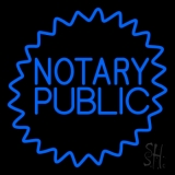 Blue Notary Public Neon Sign