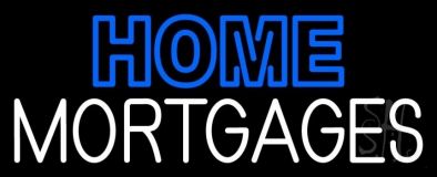 Double Stroke Home Mortgage Neon Sign