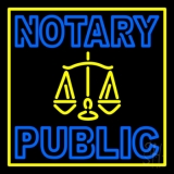 Notary Public Logo Neon Sign