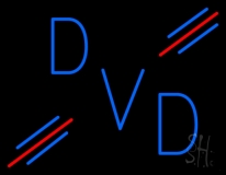 Blue Dvd Neon Sign