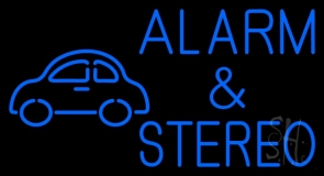 Car Logo Alarm And Stereo Neon Sign