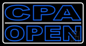 Double Stroke Cpa Open Neon Sign