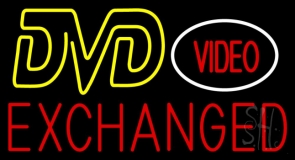 Dvd Video Exchanged Neon Sign