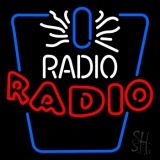 White And Red Radio Radio Neon Sign