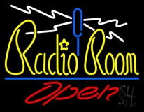 Radio Room Open Neon Sign