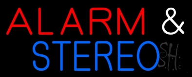 Alarm And Stereo Neon Sign