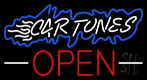 Car Tunes Open Neon Sign