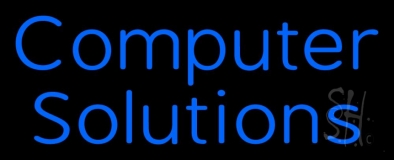 Computer Solutions Neon Sign