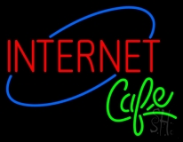 Deco Style Internet Cafe Neon Sign