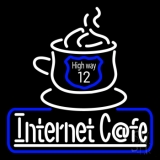 Internet Cafe With Logo Neon Sign