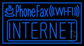 Phone Fax Wifi Internet Neon Sign