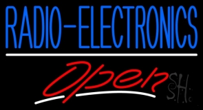 Radio Electronics Open Neon Sign