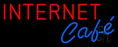Red Internet Cafe Neon Sign