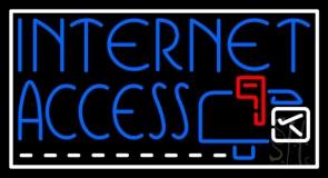 Blue Internet Access Neon Sign