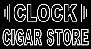 Clock Cigar Store Neon Sign