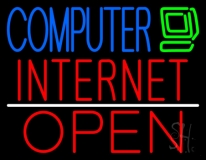 Computer Internet Open Neon Sign