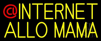 Custom Internet Allo Mama With Logo Neon Sign