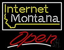 Custom Internet Montana Open Neon Sign