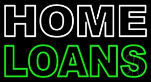 Double Stroke Home Loans Neon Sign