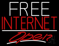 Free Internet Open Neon Sign