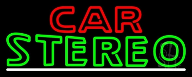 Green Car Stereo Neon Sign