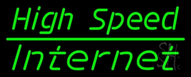 Green High Speed Internet Neon Sign