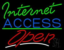 Internet Access Open Neon Sign