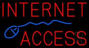 Internet Access With Mouse Logo Neon Sign