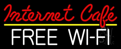 Internet Cafe Free Wifi Neon Sign