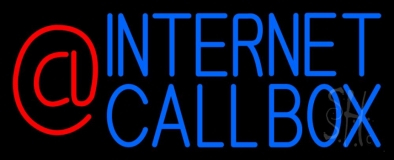Internet Callbox With Logo Neon Sign